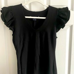 French Connection Ruffled Cap Sleeve shirt
